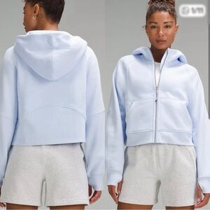 Lululemon scuba Light Blue Zip-Up Hoodie